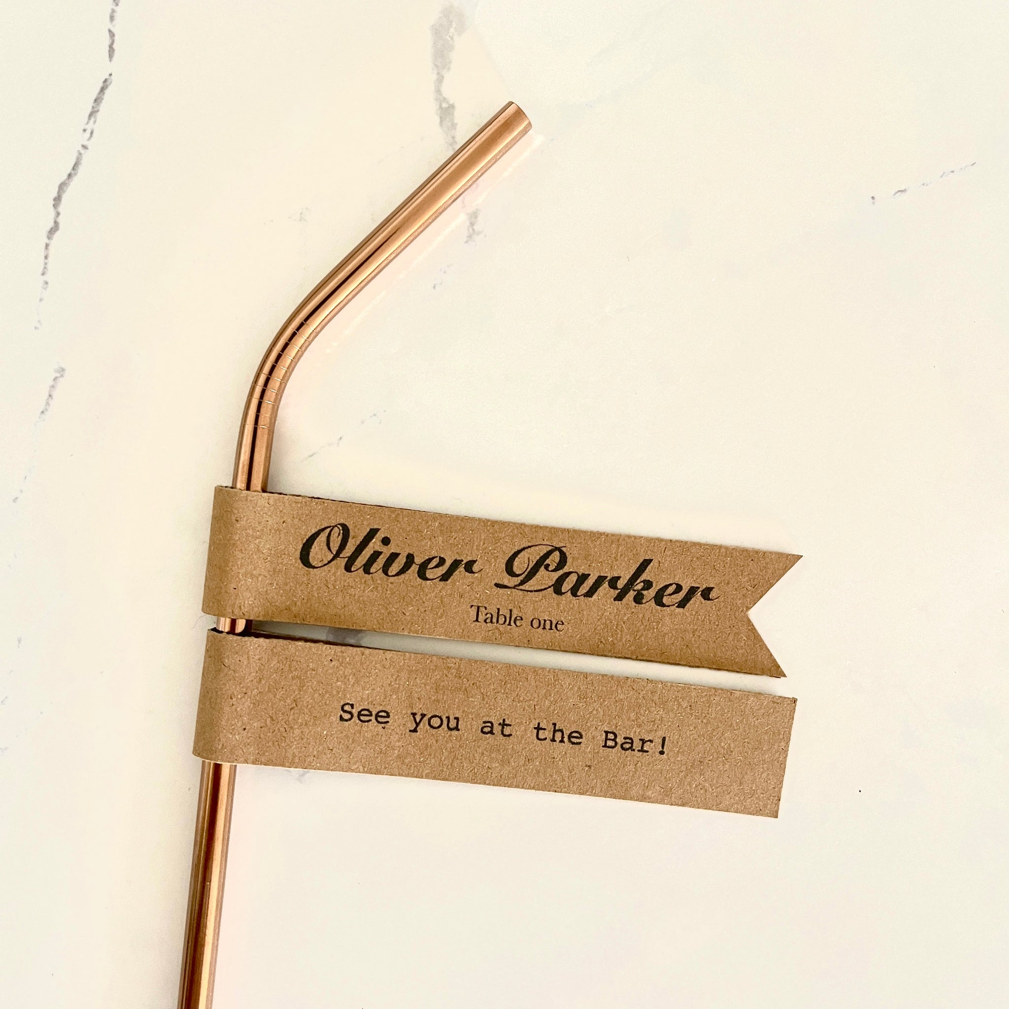 Personalised Wedding Favour Straw Flags – The Metal Straw Company