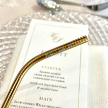 Load image into Gallery viewer, Personalised Wedding Favour Metal Straws